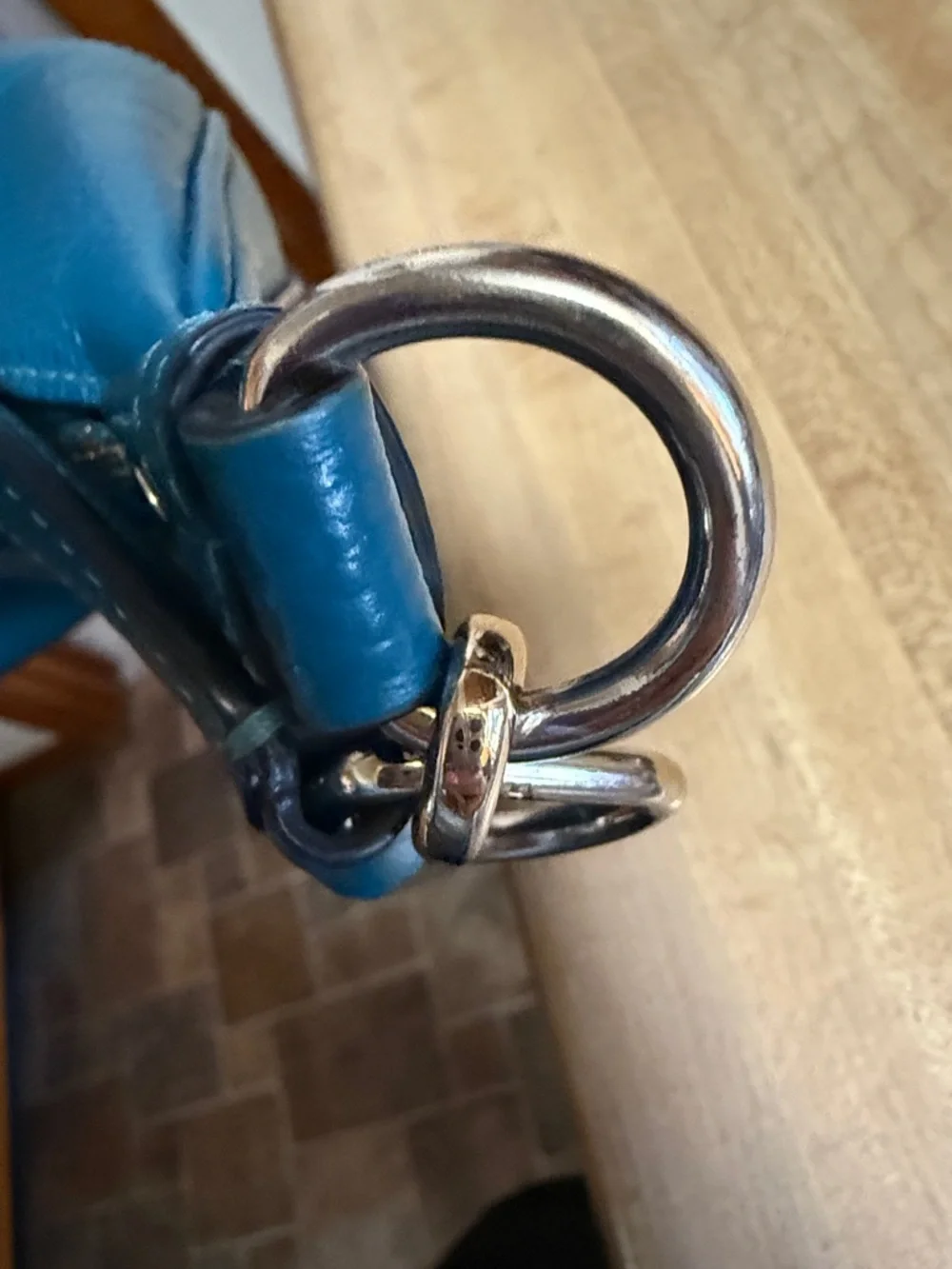 Coach Teal Leather Hobo Shoulder Bag